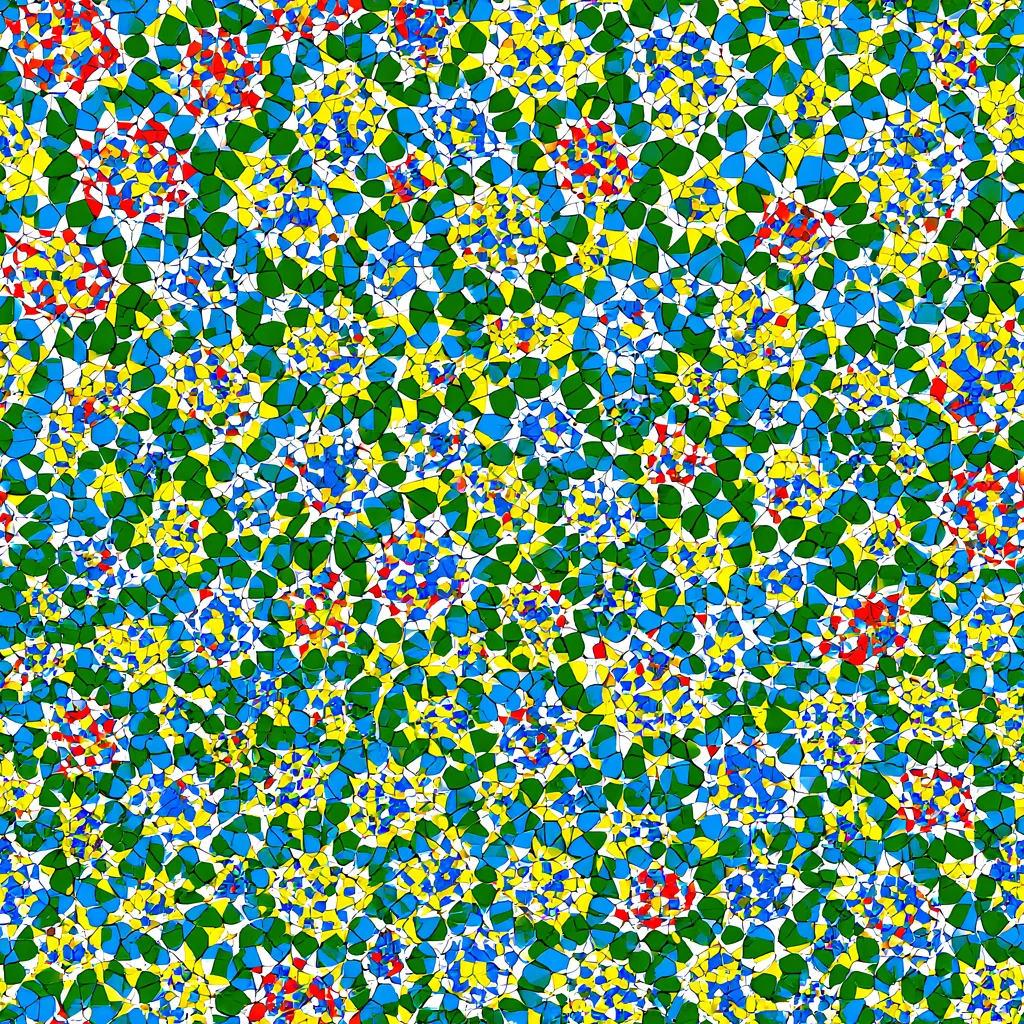 The Chromatic Pebble Garden pattern
