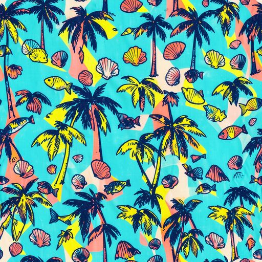The Neon Palm Tide pattern
