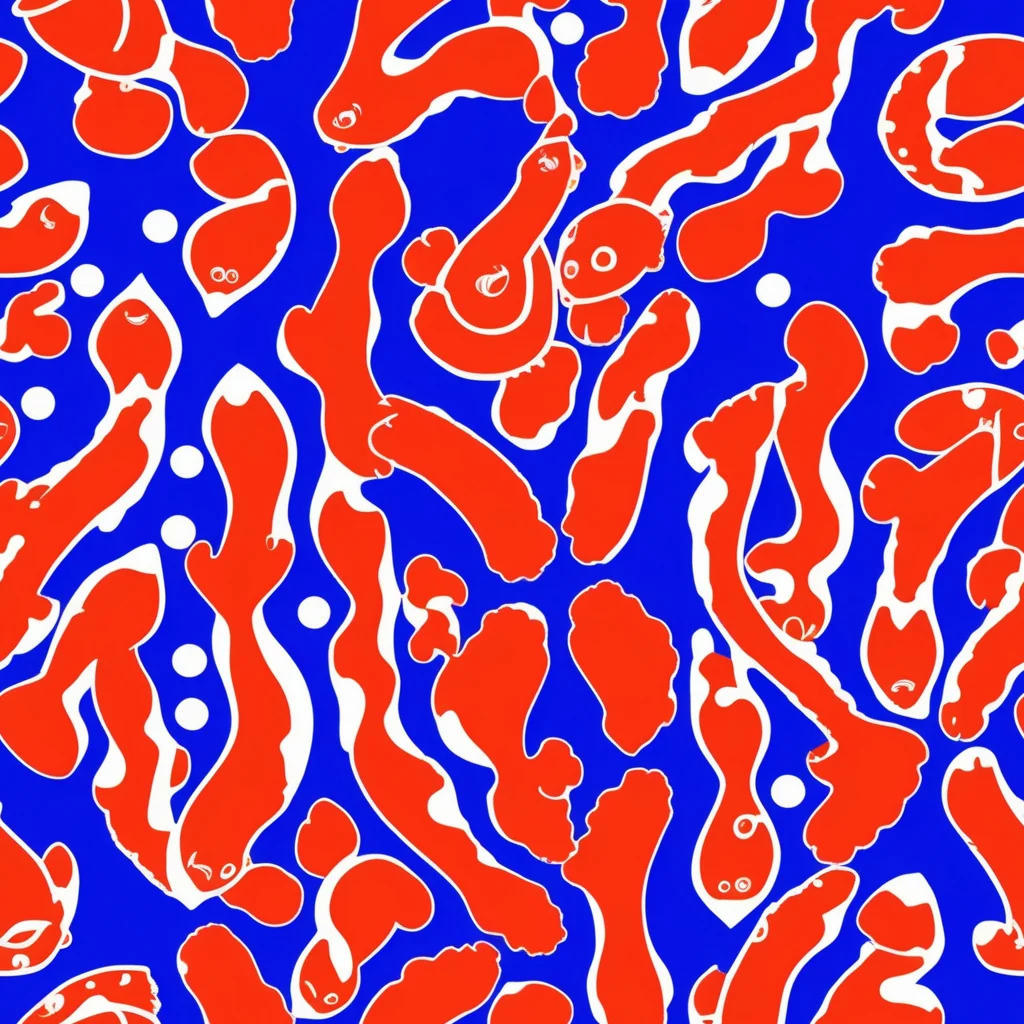 The Neon Koi Parade pattern
