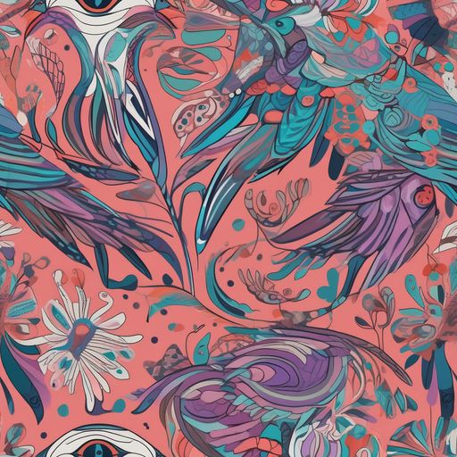 The Coral Aviary pattern
