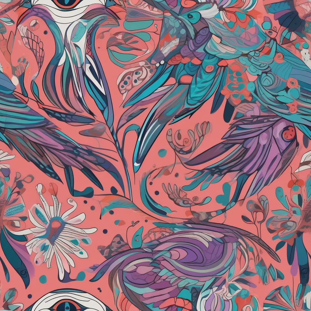The Coral Aviary pattern