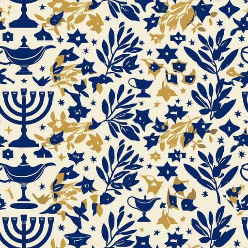 The Gilded Hanukkah Garden pattern