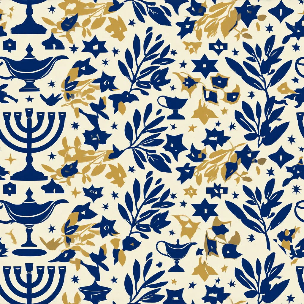 The Gilded Hanukkah Garden pattern