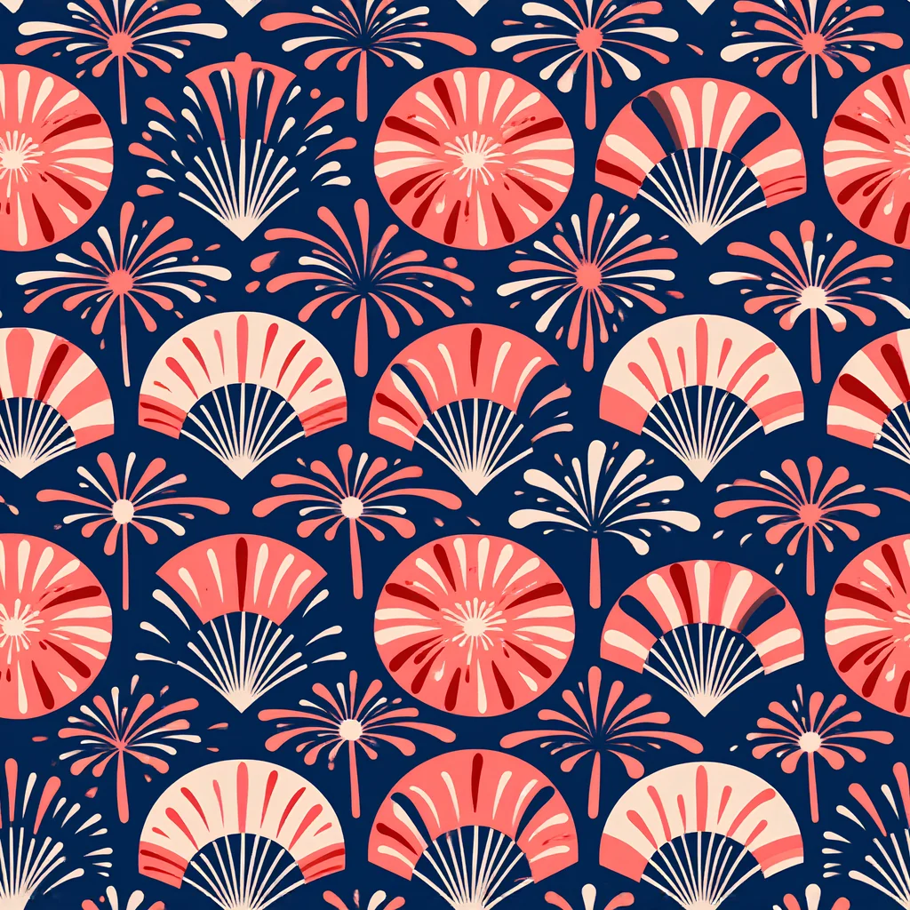 The Navy Bloom Parade pattern