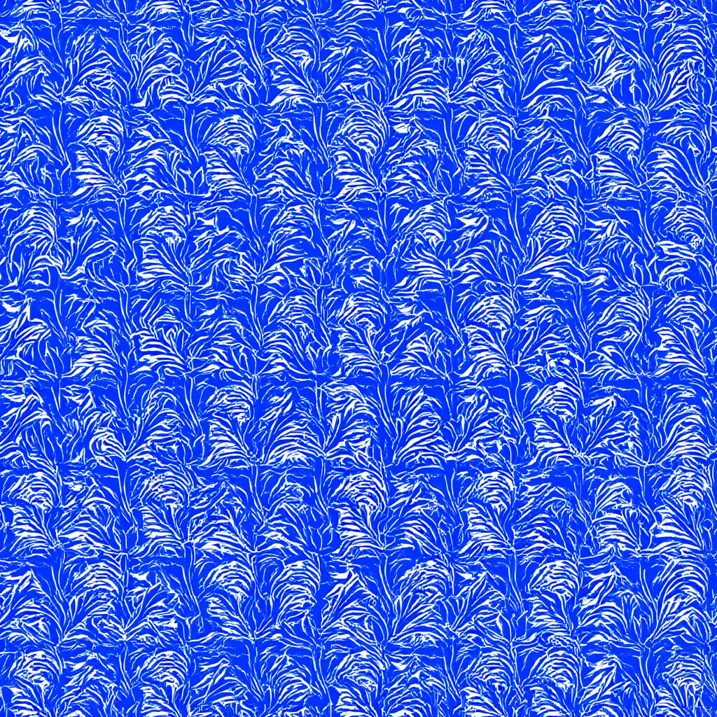 The Cobalt Frond pattern