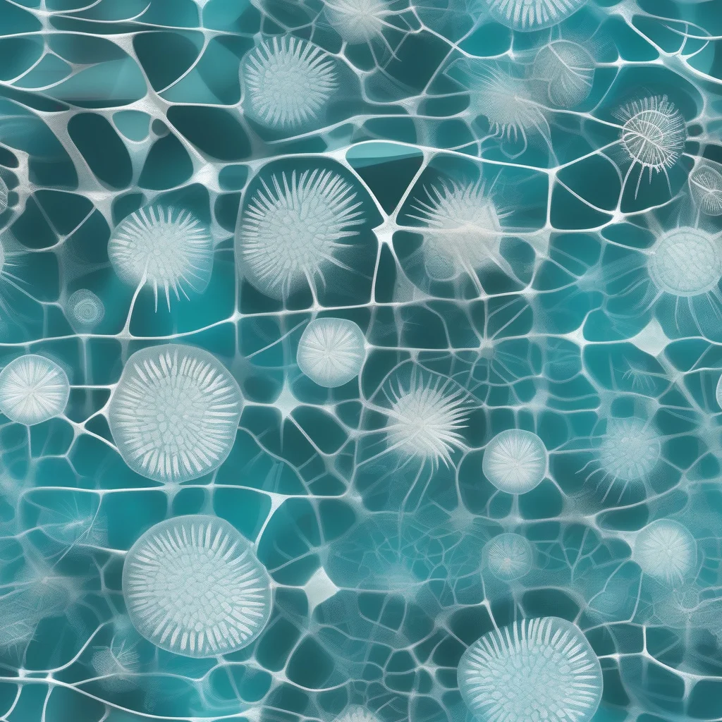 The Aqua Dandelion pattern