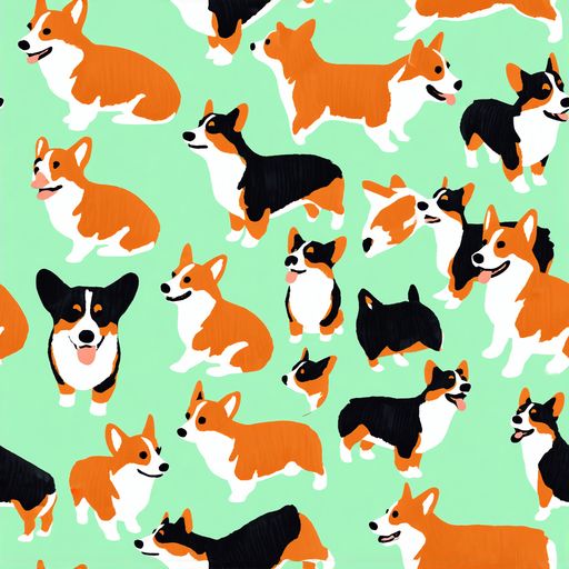 The Minted Corgis pattern