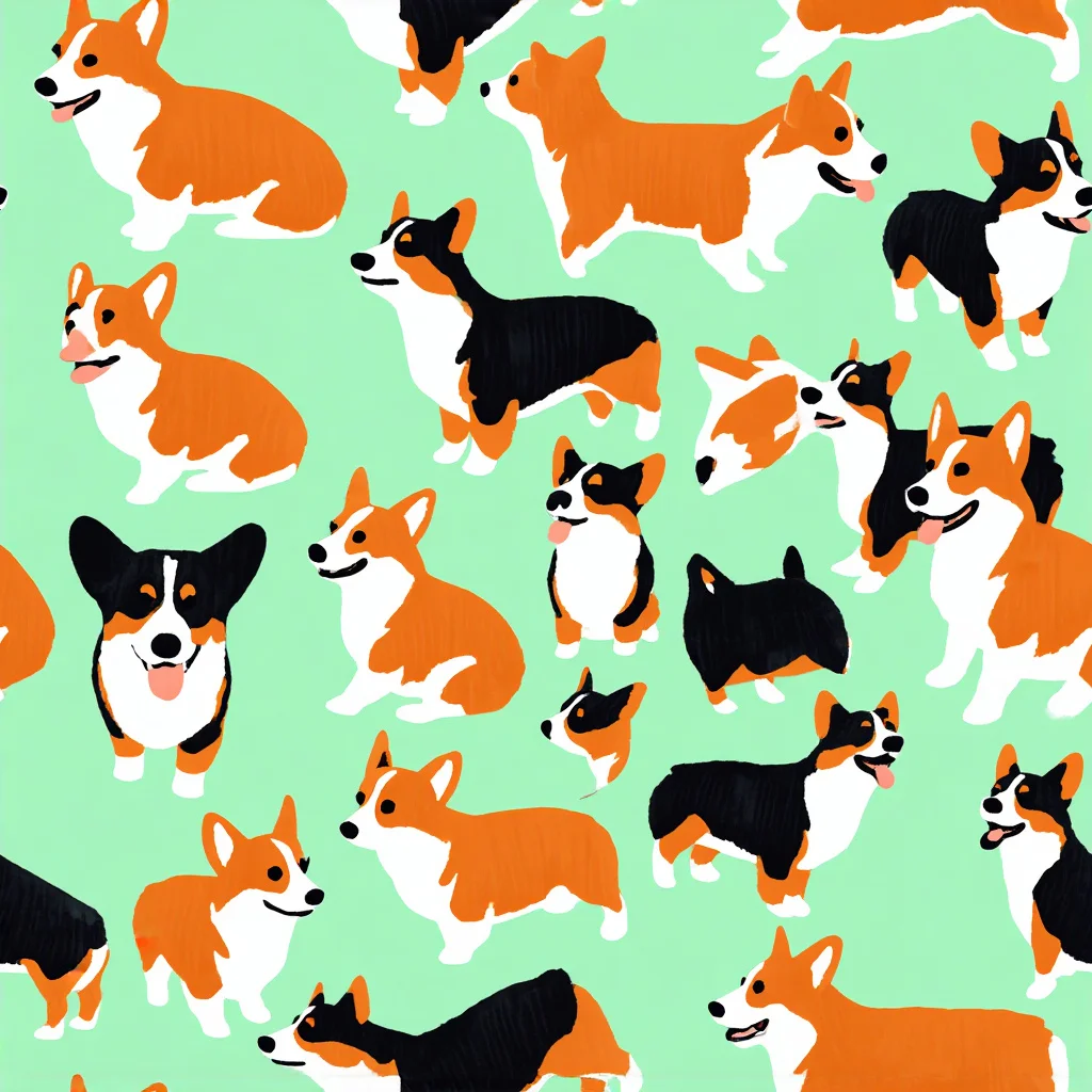 The Minted Corgis pattern