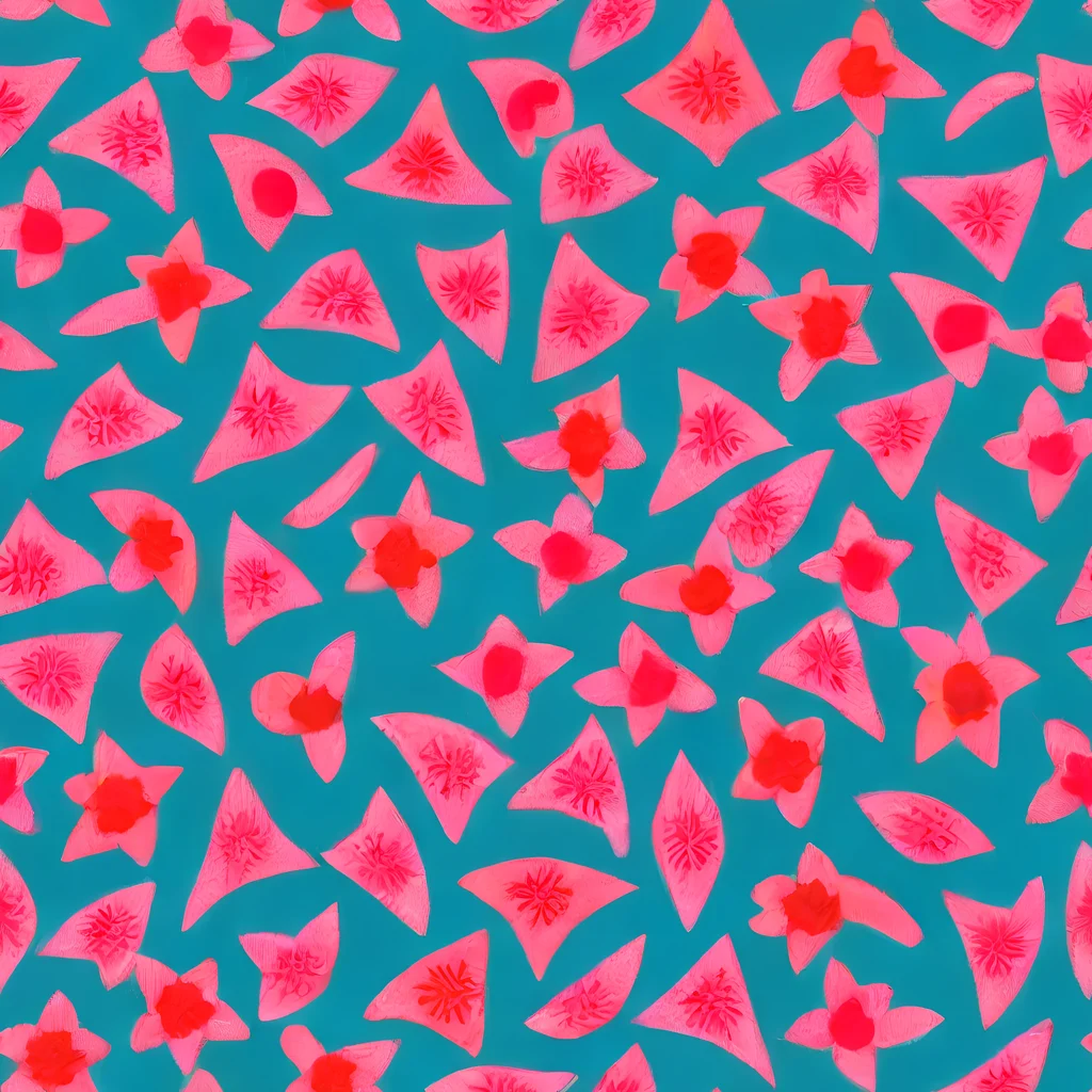 The Neon Hibiscus Scatter pattern