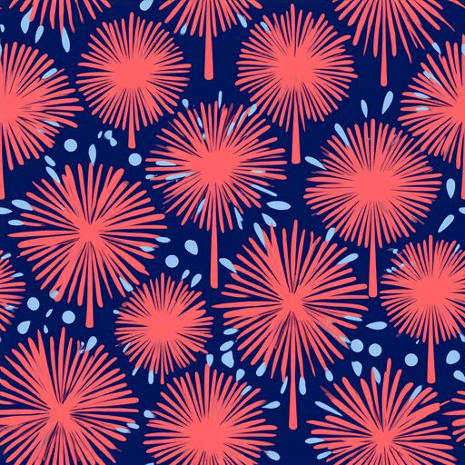 The Coral Fireflower pattern