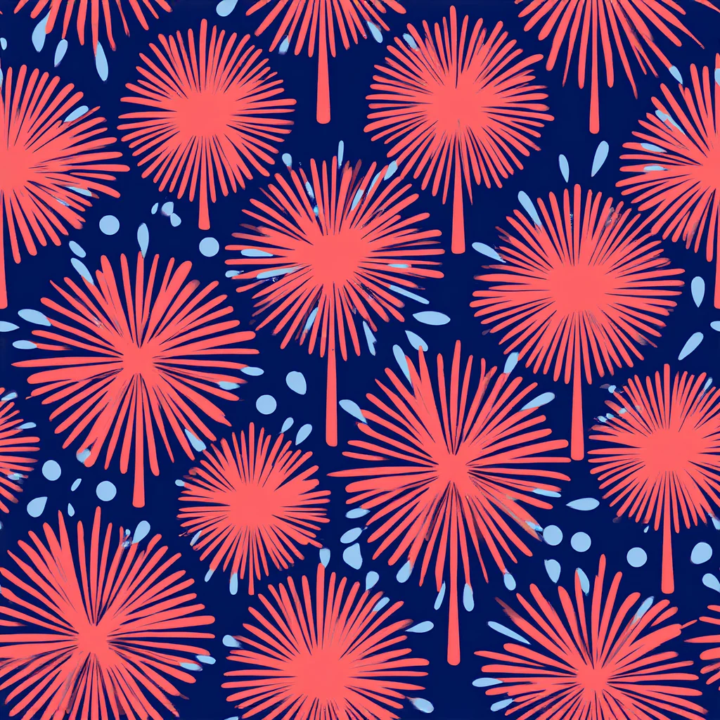 The Coral Fireflower pattern