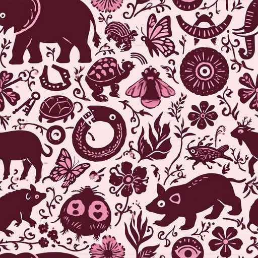 The Rosy Woodland pattern