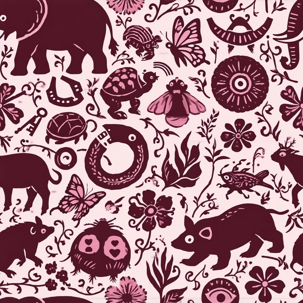 The Rosy Woodland pattern
