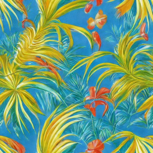 The Azure Palm Reverie pattern