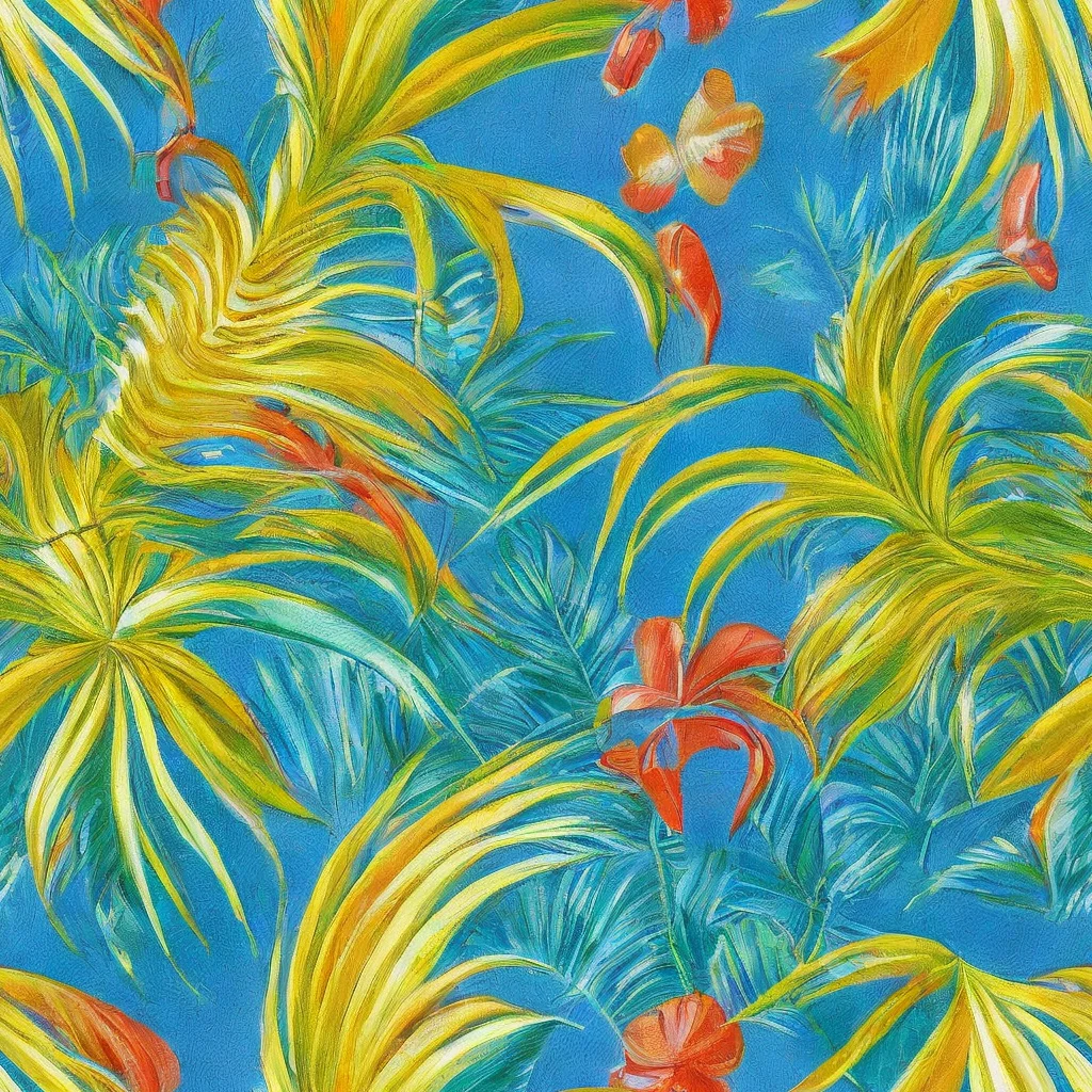 The Azure Palm Reverie pattern