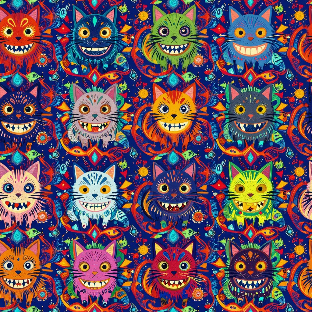 The Grinning Cat Carnival pattern