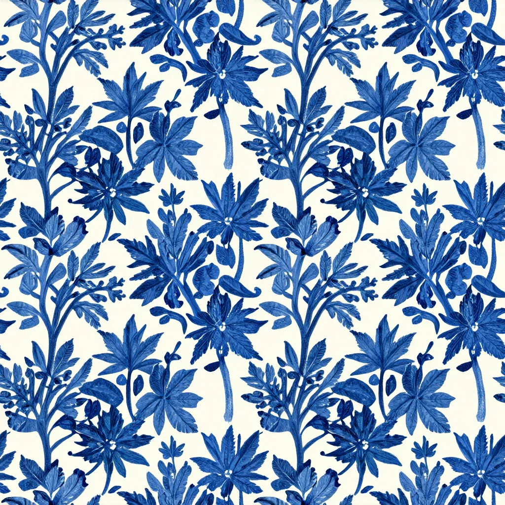 The Blue Botanical pattern