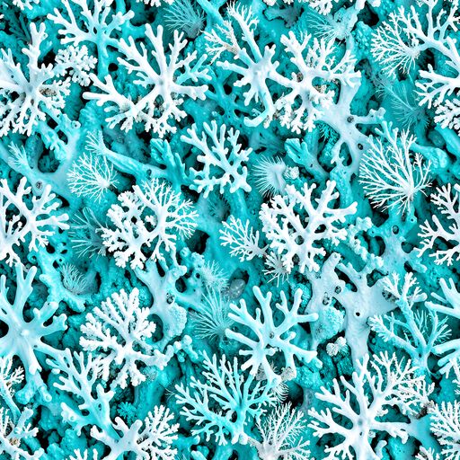 The Aqua Coral Bloom pattern