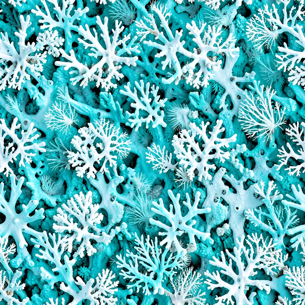 The Aqua Coral Bloom pattern