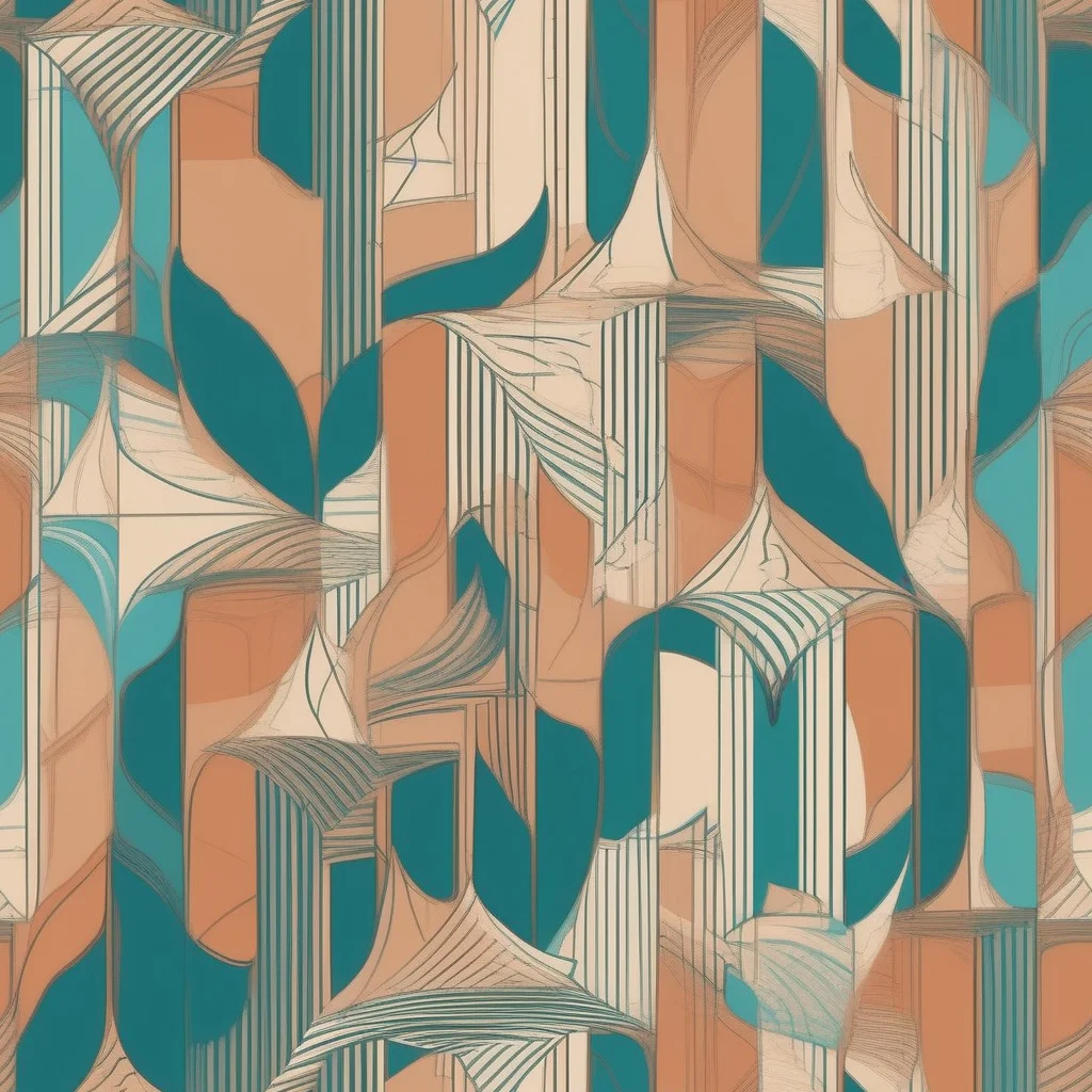 The Teal Deco Drapery pattern