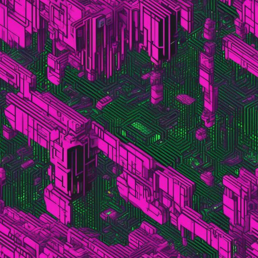 The Magenta Gridfall pattern