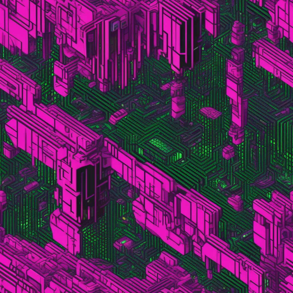 The Magenta Gridfall pattern