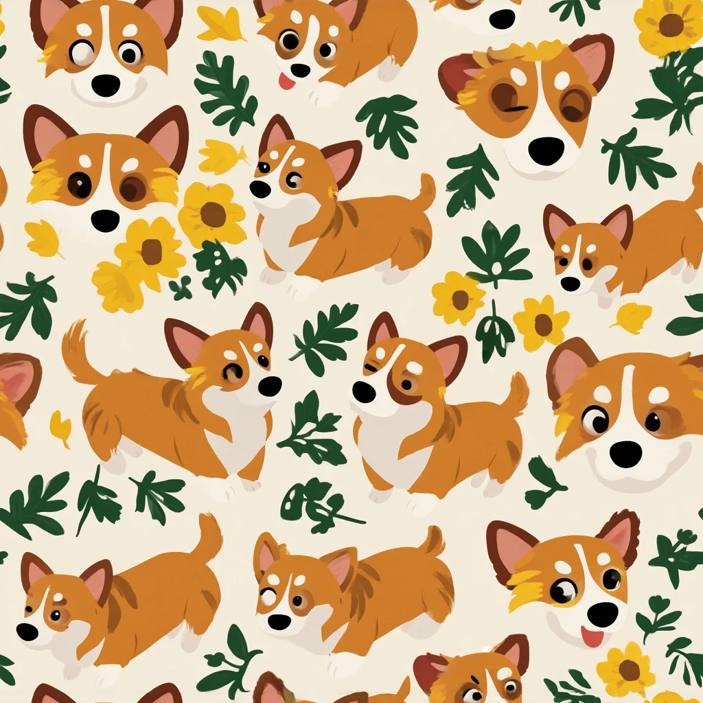 The Corgi Garden pattern