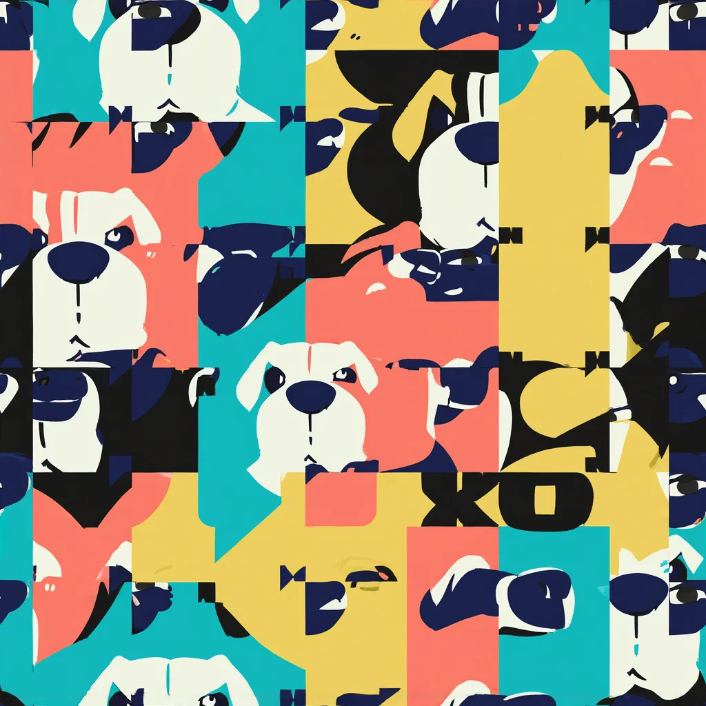The Canine Colorblock pattern