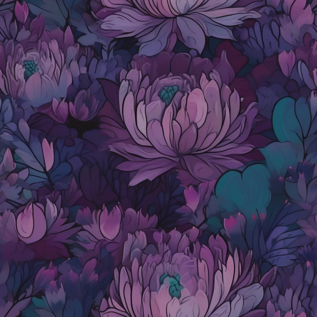 The Indigo Bloomscape pattern