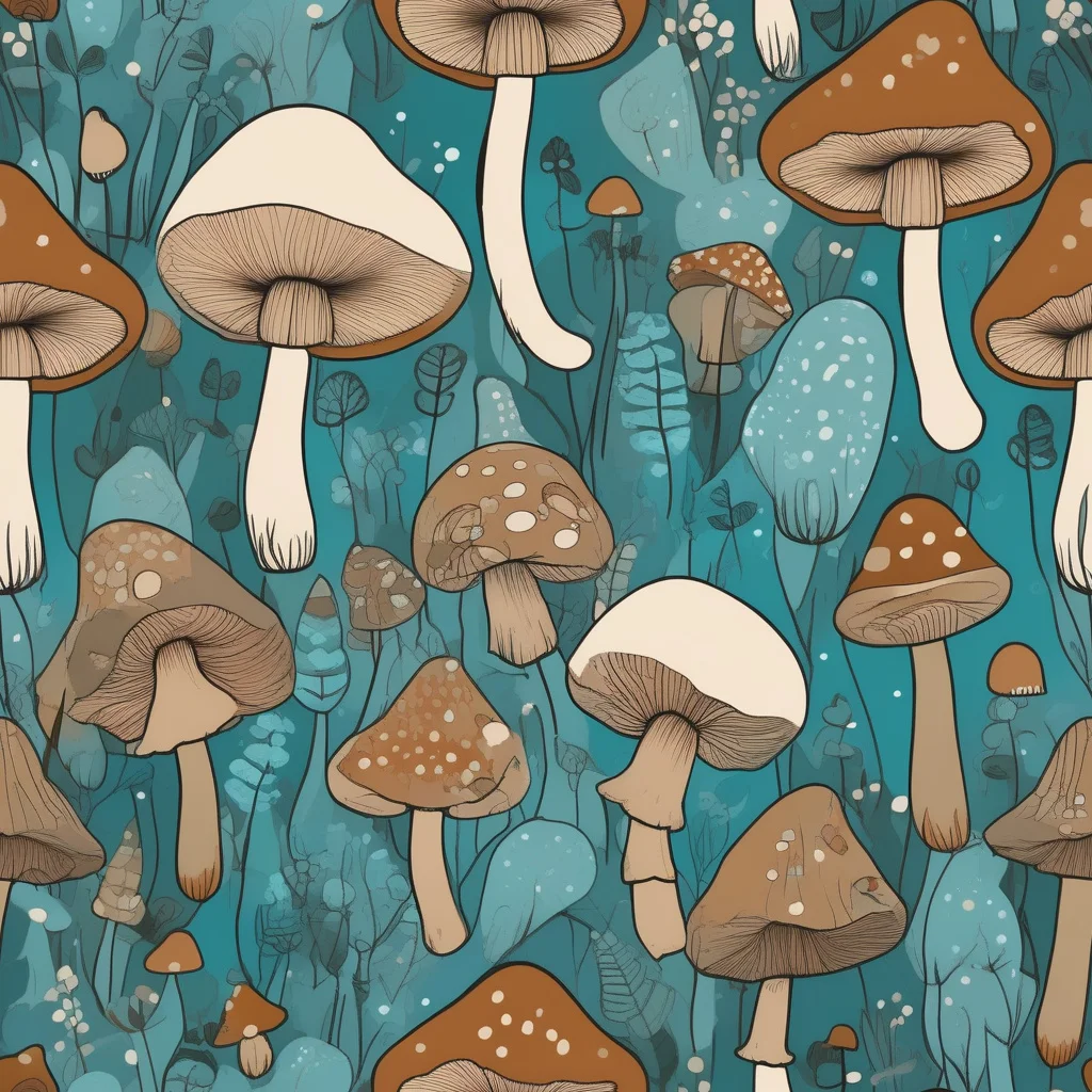 The Teal Toadstool pattern