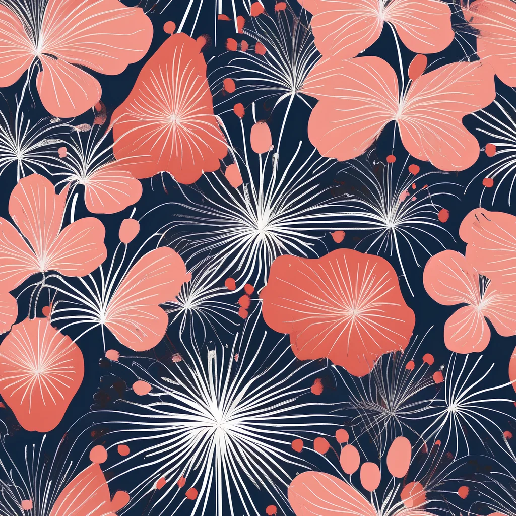 The Coral Midnight Bloom pattern
