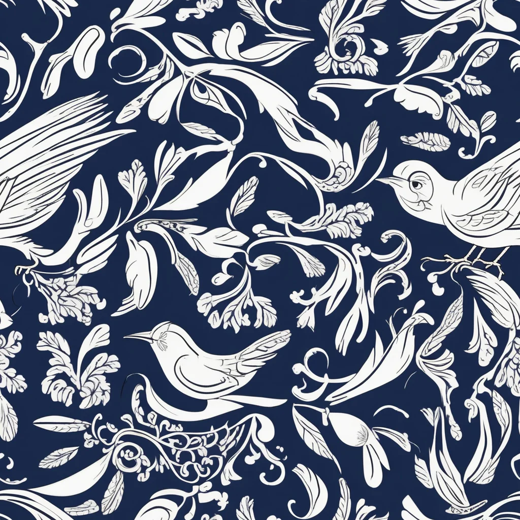 The Navy Aviary pattern