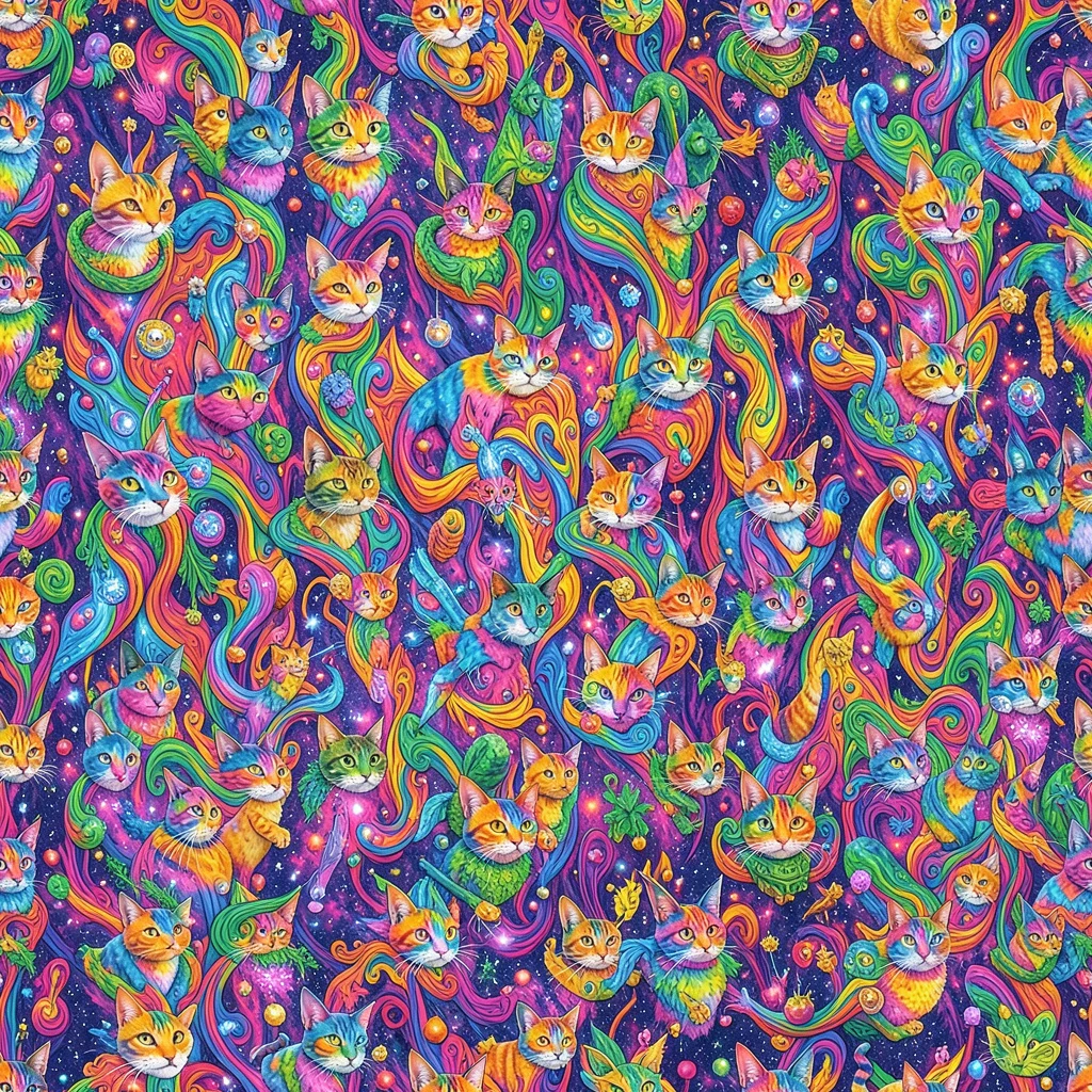 The Prismatic Purr pattern
