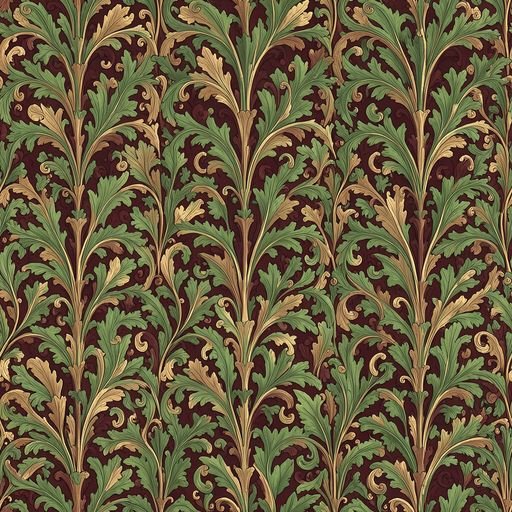 The Burgundy Baroque pattern