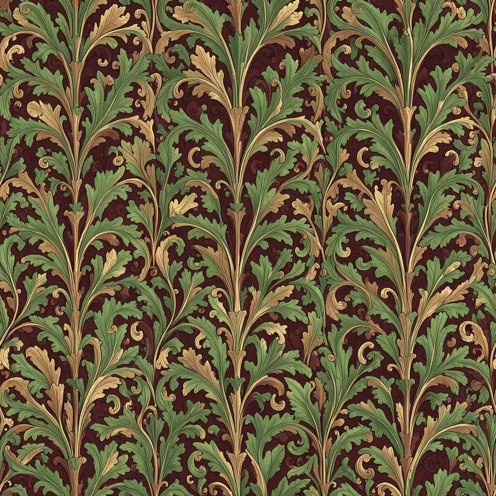 The Burgundy Baroque pattern