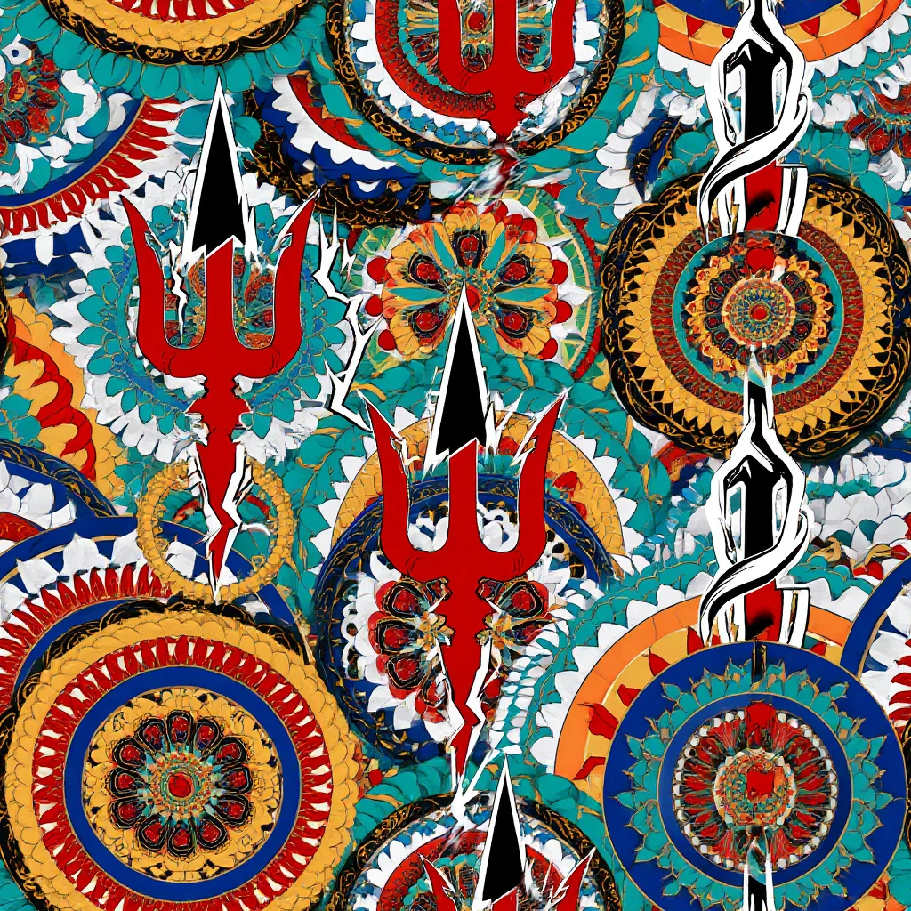 The Trident Mandala pattern