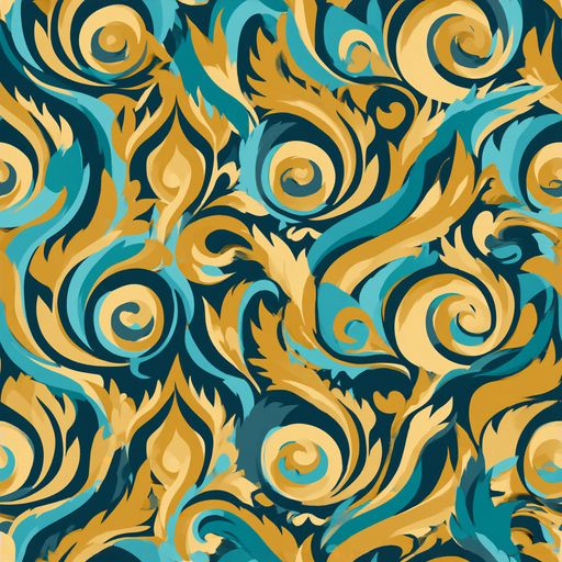 The Turquoise Baroque pattern