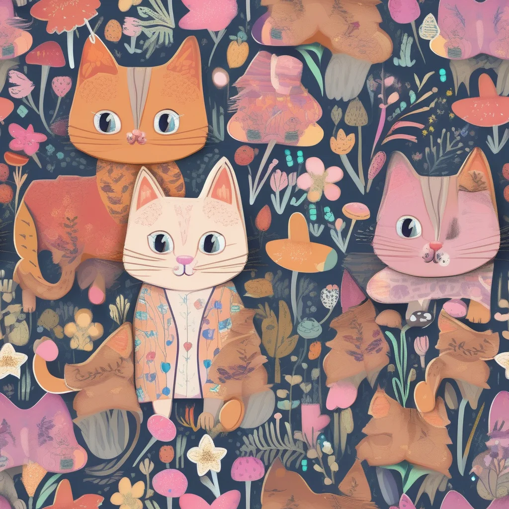 The Mushroom Cat Garden pattern