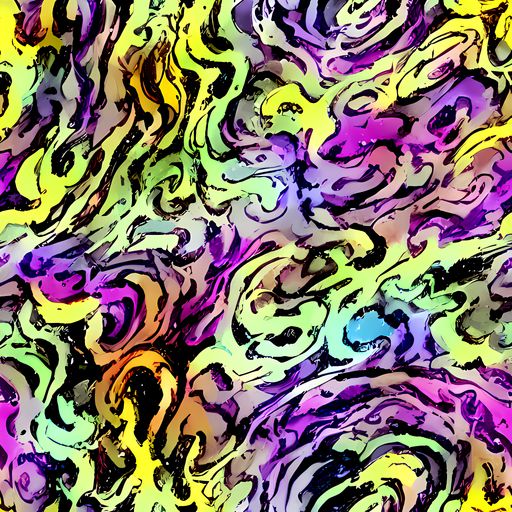 The Neon Inkblot pattern