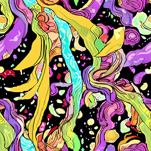 The Neon Petal Riot pattern