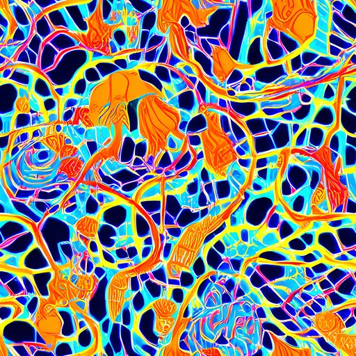 The Neon Coral Circuit pattern
