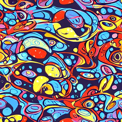 The Neon Biomorph pattern