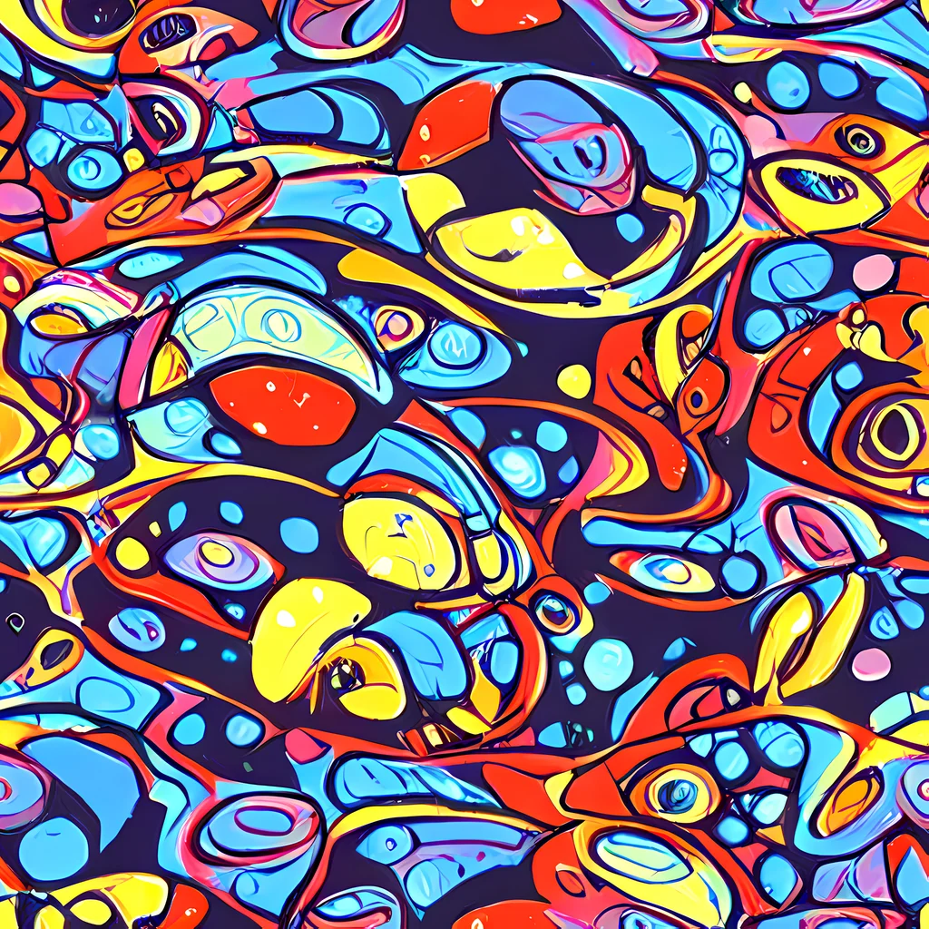 The Neon Biomorph pattern