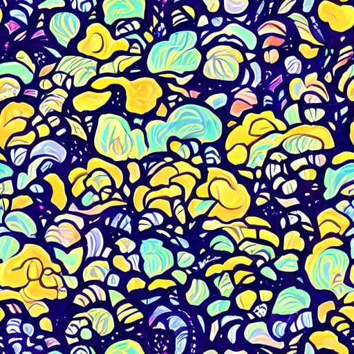 The Indigo Fruit Riot pattern