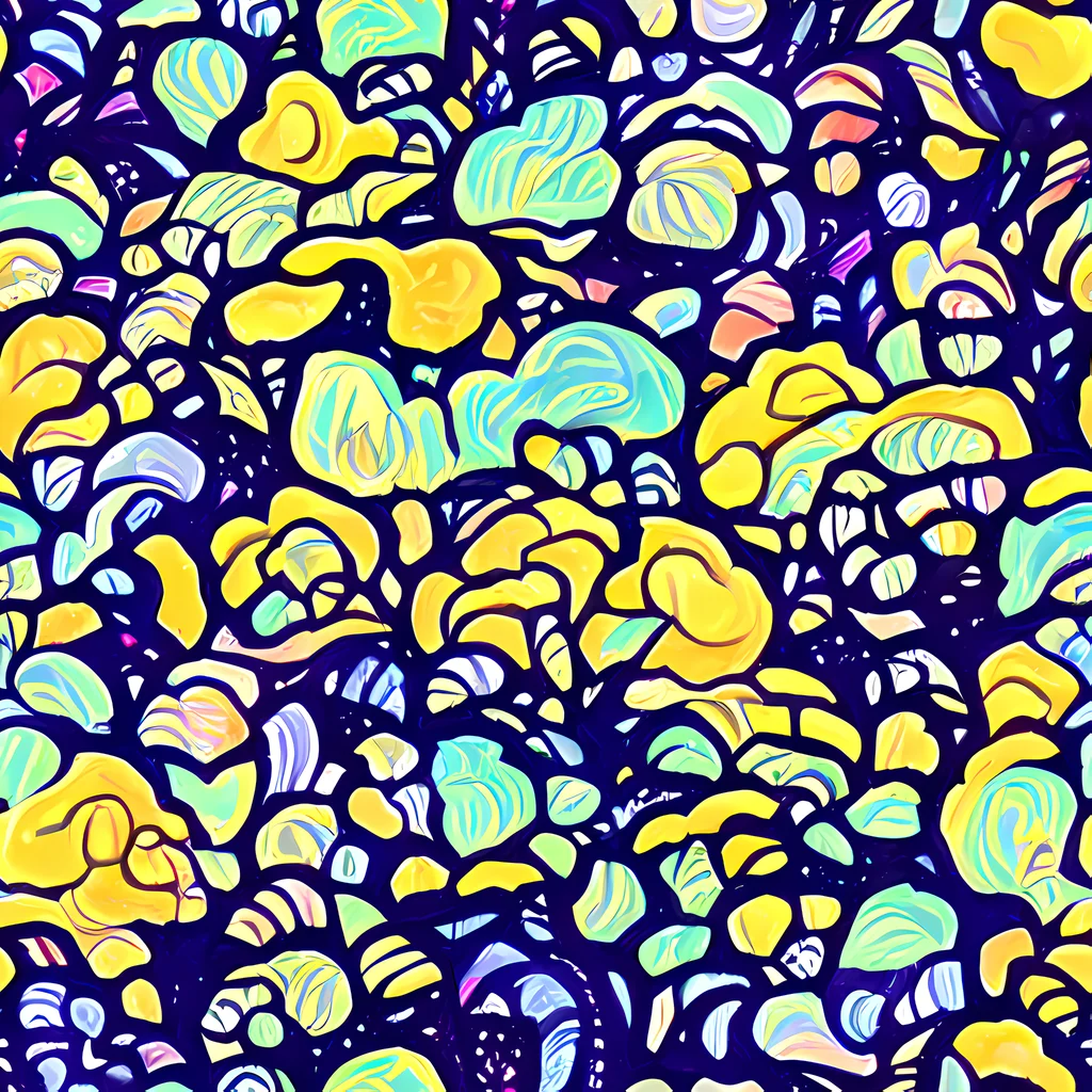 The Indigo Fruit Riot pattern