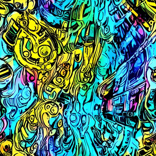 The Cyan Frenzy pattern
