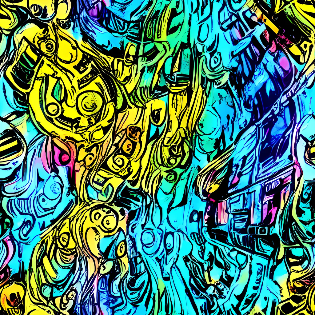 The Cyan Frenzy pattern
