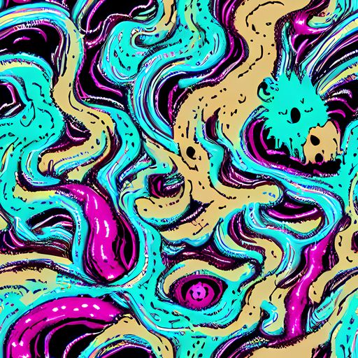 The Neon Spill pattern