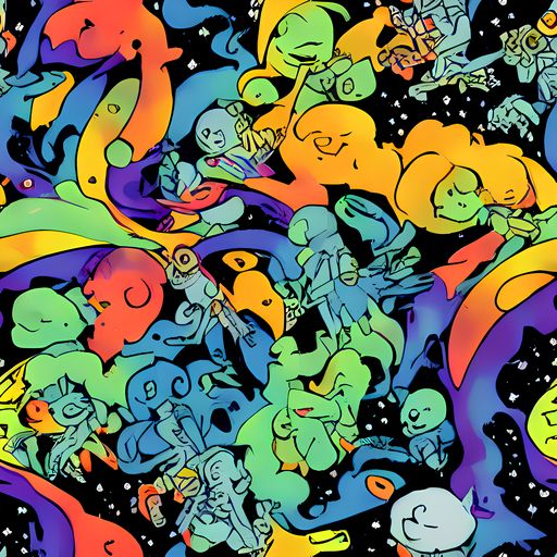 The Neon Creature Carnival pattern