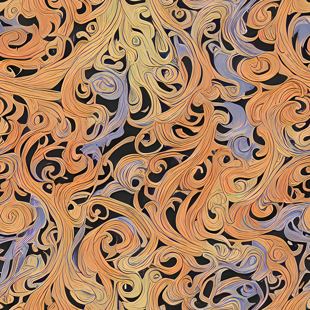 The Molten Paisley pattern
